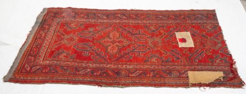 C19TH ANTIQUE PERSIAN RUNNER RUG REMNANT 7'4 X 3'4 224X102CM CARPET - ADDITIONAL PHOTO 4