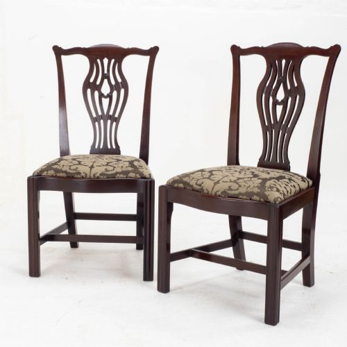 GEORGIAN CHIPPENDALE MAHOGANY SET OF 4 DINING CHAIRS GEORGE III - ADDITIONAL PHOTO 4