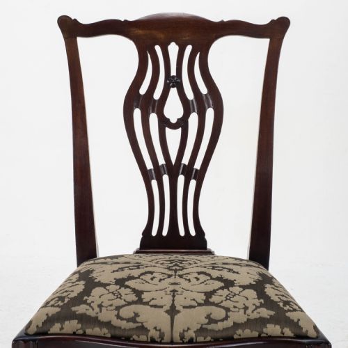 GEORGIAN CHIPPENDALE MAHOGANY SET OF 4 DINING CHAIRS GEORGE III - ADDITIONAL PHOTO 6