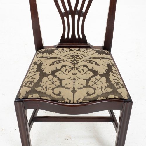GEORGIAN CHIPPENDALE MAHOGANY SET OF 4 DINING CHAIRS GEORGE III - ADDITIONAL PHOTO 8