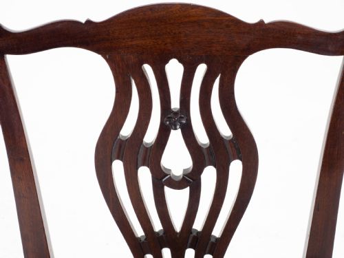 GEORGIAN CHIPPENDALE MAHOGANY SET OF 4 DINING CHAIRS GEORGE III - ADDITIONAL PHOTO 9