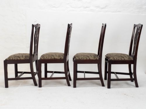 GEORGIAN CHIPPENDALE MAHOGANY SET OF 4 DINING CHAIRS GEORGE III - ADDITIONAL PHOTO 13