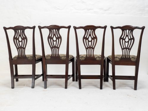 GEORGIAN CHIPPENDALE MAHOGANY SET OF 4 DINING CHAIRS GEORGE III - ADDITIONAL PHOTO 14