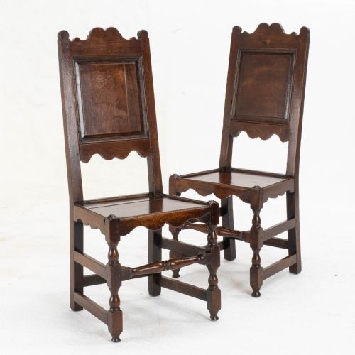 C17TH SET OF 7 OAK HIGH BACK DINING CHAIRS 6 1 JACOBEAN CAROLEAN BACK STOOL - ADDITIONAL PHOTO 6