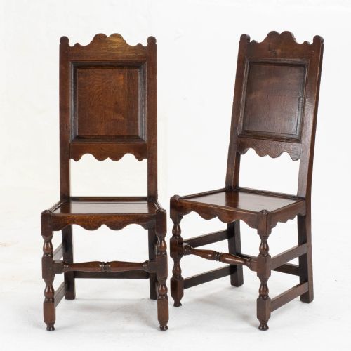 C17TH SET OF 7 OAK HIGH BACK DINING CHAIRS 6 1 JACOBEAN CAROLEAN BACK STOOL - ADDITIONAL PHOTO 7