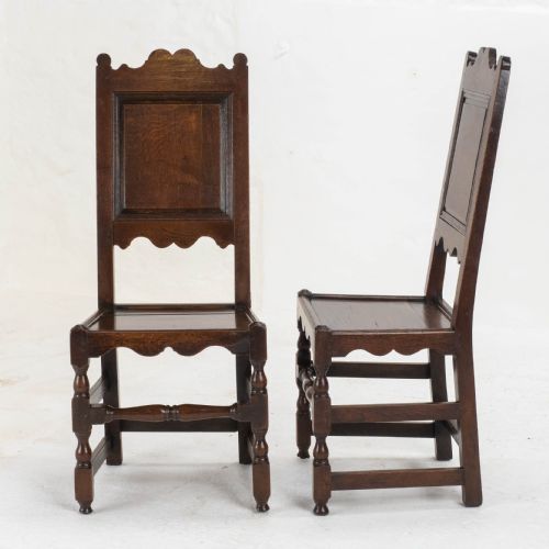 C17TH SET OF 7 OAK HIGH BACK DINING CHAIRS 6 1 JACOBEAN CAROLEAN BACK STOOL - ADDITIONAL PHOTO 9