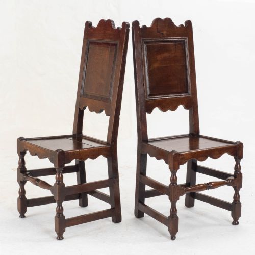 C17TH SET OF 7 OAK HIGH BACK DINING CHAIRS 6 1 JACOBEAN CAROLEAN BACK STOOL - ADDITIONAL PHOTO 10