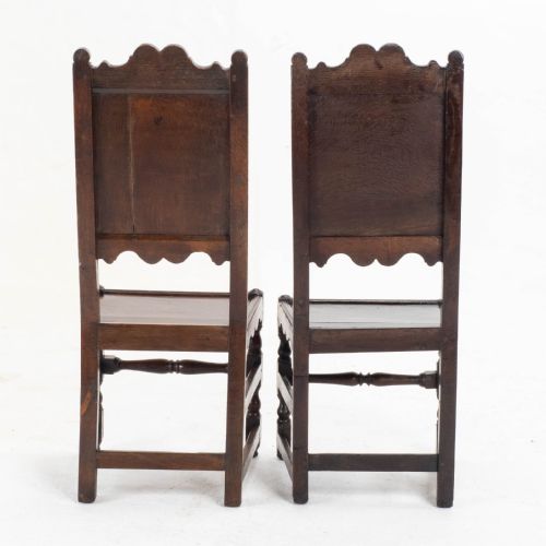C17TH SET OF 7 OAK HIGH BACK DINING CHAIRS 6 1 JACOBEAN CAROLEAN BACK STOOL - ADDITIONAL PHOTO 13
