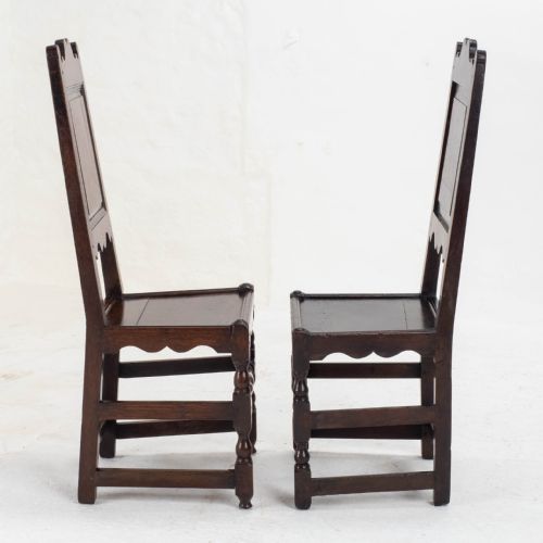 C17TH SET OF 7 OAK HIGH BACK DINING CHAIRS 6 1 JACOBEAN CAROLEAN BACK STOOL - ADDITIONAL PHOTO 14
