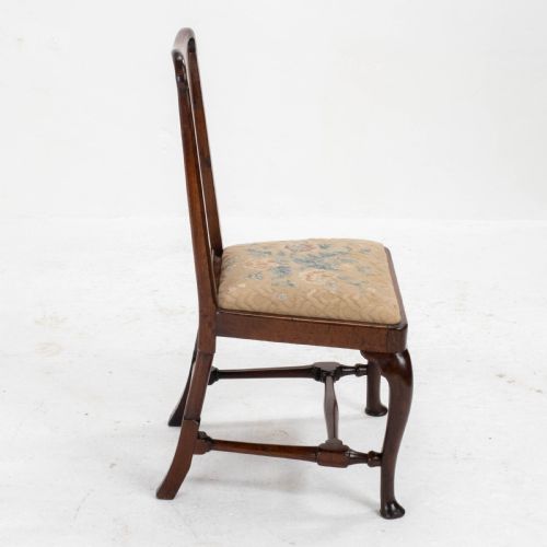 EARLY C18TH QUEEN ANNE WALNUT HIGH BACK UPHOLSTERED DINING SIDE CHAIR - ADDITIONAL PHOTO 8