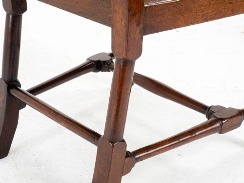 EARLY C18TH QUEEN ANNE WALNUT HIGH BACK UPHOLSTERED DINING SIDE CHAIR - ADDITIONAL PHOTO 15