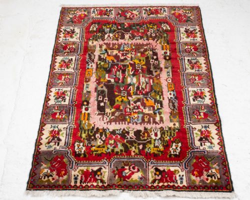 BAKHTIARI PERSIAN HANDWOVEN RUG 5'6X3'9 168X115CM CARPET ORIENTAL - ADDITIONAL PHOTO 1
