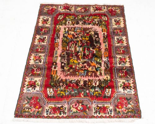 BAKHTIARI PERSIAN HANDWOVEN RUG 5'6X3'9 168X115CM CARPET ORIENTAL - ADDITIONAL PHOTO 2