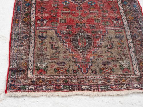 HAMADAN PERSIAN HANDWOVEN RUG 5'X3' 152X92CM ORIENTAL - ADDITIONAL PHOTO 3