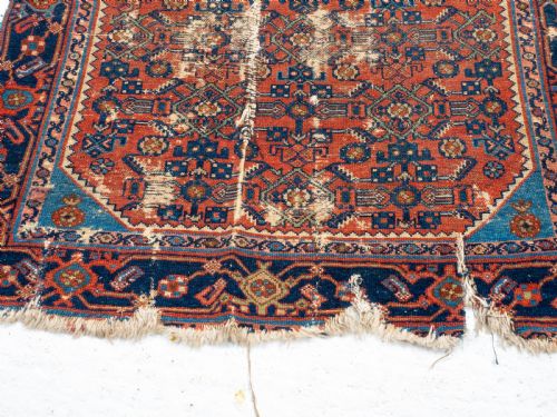 ANTIQUE AFSHAR PERSIAN C19TH RUG 5'X3'1 153X93CM CARPET ORIENTAL - ADDITIONAL PHOTO 10