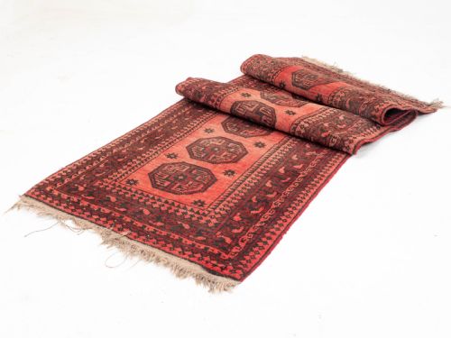 ANTIQUE TURKOMAN SALOR GUL RUNNER 8'10X2'9 268X83CM AFGHAN TURKMEN TEKKE RUG - ADDITIONAL PHOTO 1