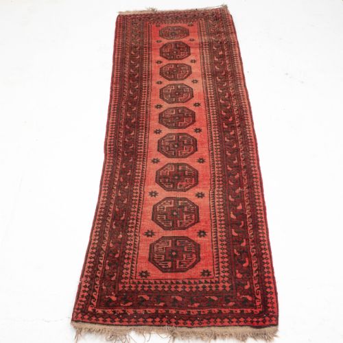 ANTIQUE TURKOMAN SALOR GUL RUNNER 8'10X2'9 268X83CM AFGHAN TURKMEN TEKKE RUG - ADDITIONAL PHOTO 7