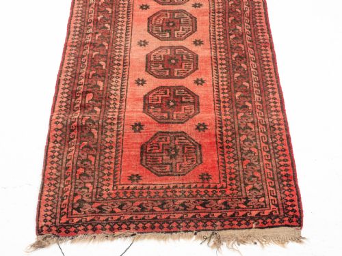 ANTIQUE TURKOMAN SALOR GUL RUNNER 8'10X2'9 268X83CM AFGHAN TURKMEN TEKKE RUG - ADDITIONAL PHOTO 8