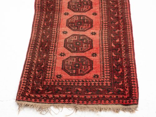 ANTIQUE TURKOMAN SALOR GUL RUNNER 8'10X2'9 268X83CM AFGHAN TURKMEN TEKKE RUG - ADDITIONAL PHOTO 11