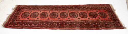 ANTIQUE TURKOMAN SALOR GUL RUNNER 8'10X2'9 268X83CM AFGHAN TURKMEN TEKKE RUG - ADDITIONAL PHOTO 13