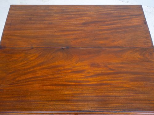 GEORGIAN CHIPPENDALE MAHOGANY CONSOLE FOLDOVER TEA TABLE GEORGE III - ADDITIONAL PHOTO 8