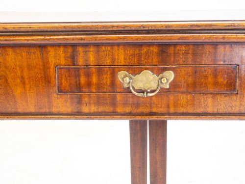 GEORGIAN CHIPPENDALE MAHOGANY CONSOLE FOLDOVER TEA TABLE GEORGE III - ADDITIONAL PHOTO 14