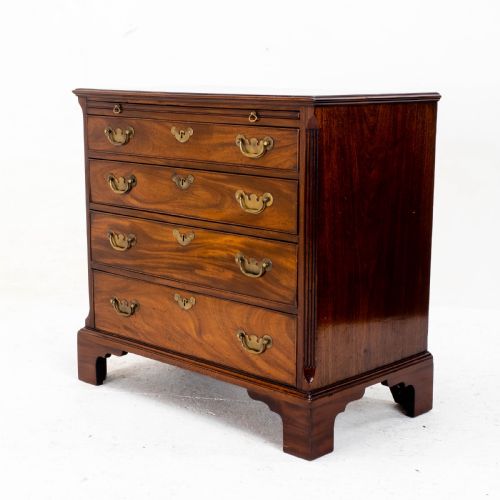 GEORGIAN MAHOGANY INLAID BACHELORS CHEST OF DRAWERS GEORGE IIIII - ADDITIONAL PHOTO 10