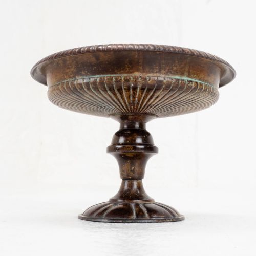 C19TH ITALIAN BRONZE PATINATED TAZZA CENTREPIECE PEDESTAL BOWL - ADDITIONAL PHOTO 9