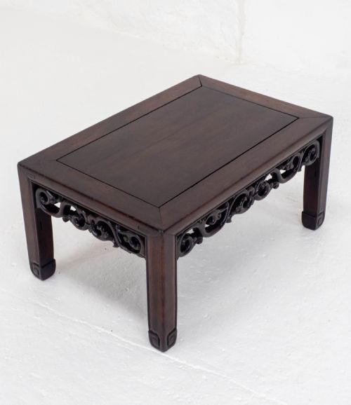 C19TH QING CHINESE SMALL ROSEWOOD COFFEE TABLE OPIUM LOW TABLE - ADDITIONAL PHOTO 3