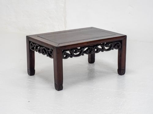 C19TH QING CHINESE SMALL ROSEWOOD COFFEE TABLE OPIUM LOW TABLE - ADDITIONAL PHOTO 1