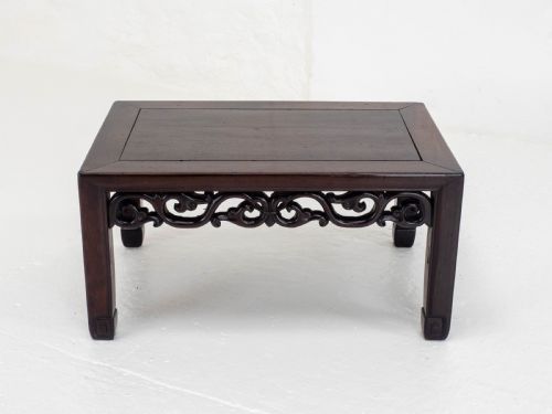 C19TH QING CHINESE SMALL ROSEWOOD COFFEE TABLE OPIUM LOW TABLE - ADDITIONAL PHOTO 4
