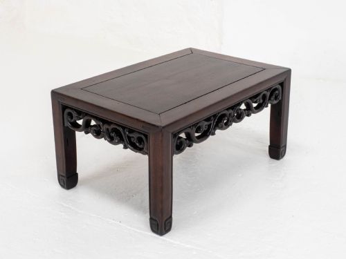 C19TH QING CHINESE SMALL ROSEWOOD COFFEE TABLE OPIUM LOW TABLE - ADDITIONAL PHOTO 5