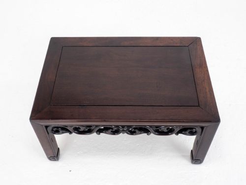 C19TH QING CHINESE SMALL ROSEWOOD COFFEE TABLE OPIUM LOW TABLE - ADDITIONAL PHOTO 9
