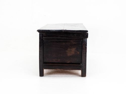 CHARLES II C17TH CARVED OAK PANELLED COFFER W SOLID PLANK LID C1675 CAROLEAN - ADDITIONAL PHOTO 14