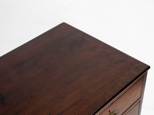 GEORGIAN MAHOGANY INLAID SPLIT CHEST OF DRAWERS REGENCY CAMPAIGN - ADDITIONAL PHOTO 15