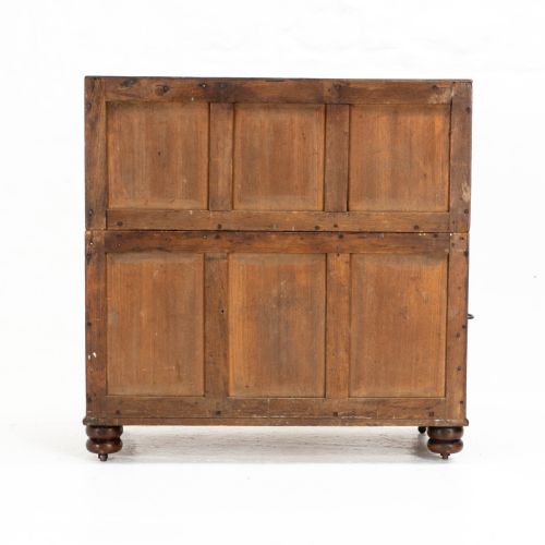 GEORGIAN MILITARY CAMPAIGN TEAK CHEST OF DRAWERS GEORGE III - ADDITIONAL PHOTO 8