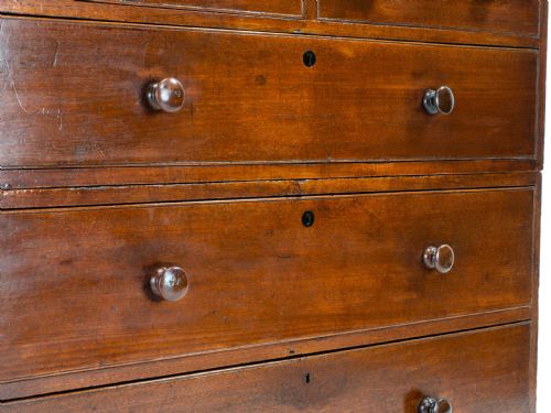 GEORGIAN MILITARY CAMPAIGN TEAK CHEST OF DRAWERS GEORGE III - ADDITIONAL PHOTO 10