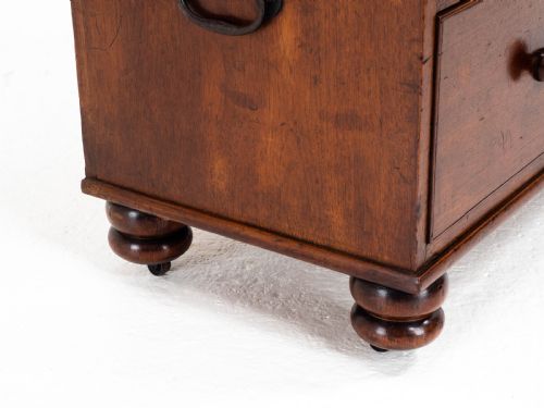 GEORGIAN MILITARY CAMPAIGN TEAK CHEST OF DRAWERS GEORGE III - ADDITIONAL PHOTO 15
