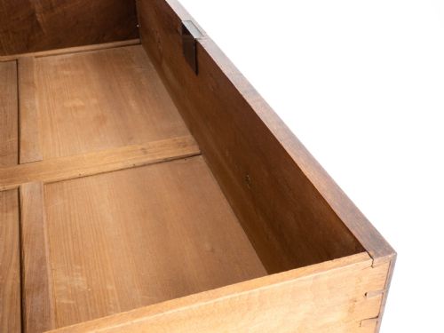 GEORGIAN MILITARY CAMPAIGN TEAK CHEST OF DRAWERS GEORGE III - ADDITIONAL PHOTO 17