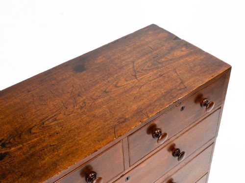 GEORGIAN MILITARY CAMPAIGN TEAK CHEST OF DRAWERS GEORGE III - ADDITIONAL PHOTO 21