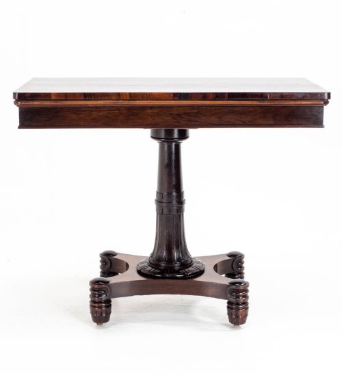 regency rosewood cardgames or console table georgian william iv - CATEGORY: ANTIQUE TABLES - DATED REGENCY