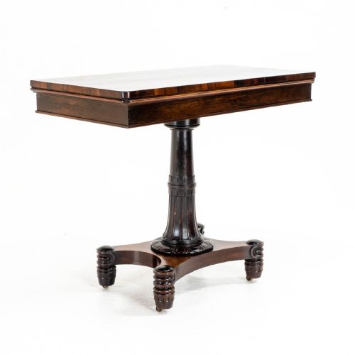 REGENCY ROSEWOOD CARDGAMES OR CONSOLE TABLE GEORGIAN WILLIAM IV - ADDITIONAL PHOTO 1