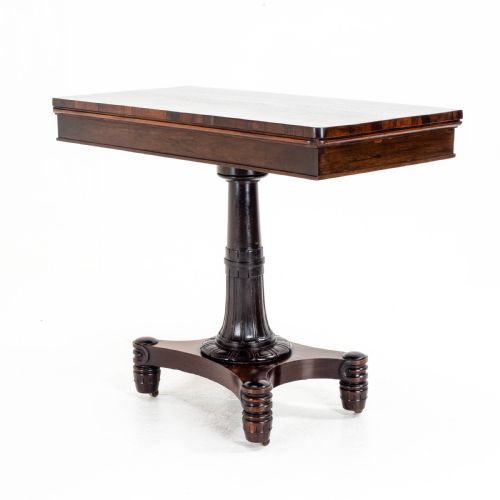 REGENCY ROSEWOOD CARDGAMES OR CONSOLE TABLE GEORGIAN WILLIAM IV - ADDITIONAL PHOTO 4