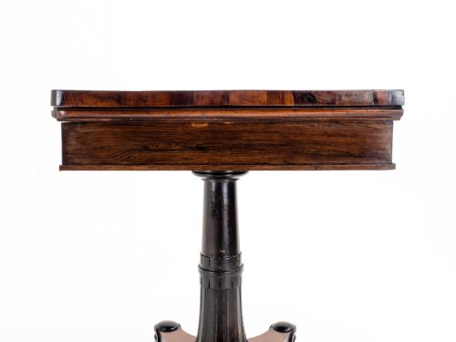 REGENCY ROSEWOOD CARDGAMES OR CONSOLE TABLE GEORGIAN WILLIAM IV - ADDITIONAL PHOTO 6