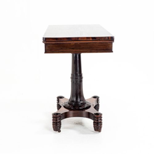 REGENCY ROSEWOOD CARDGAMES OR CONSOLE TABLE GEORGIAN WILLIAM IV - ADDITIONAL PHOTO 7