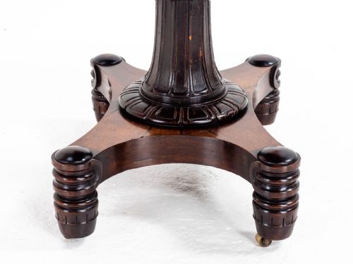 REGENCY ROSEWOOD CARDGAMES OR CONSOLE TABLE GEORGIAN WILLIAM IV - ADDITIONAL PHOTO 9