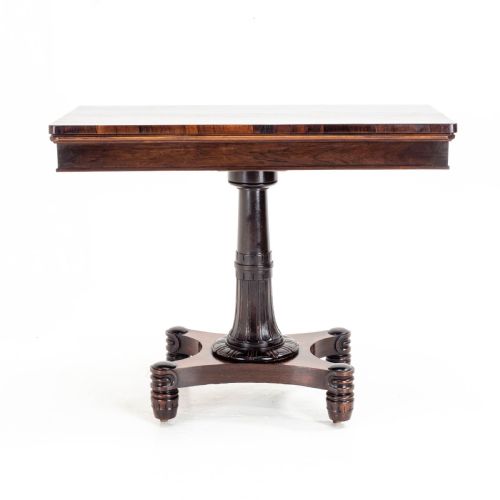 REGENCY ROSEWOOD CARDGAMES OR CONSOLE TABLE GEORGIAN WILLIAM IV - ADDITIONAL PHOTO 11
