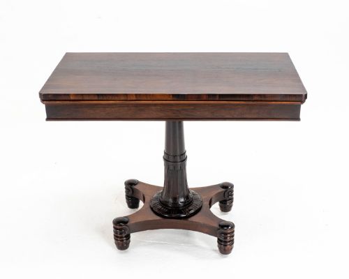 REGENCY ROSEWOOD CARDGAMES OR CONSOLE TABLE GEORGIAN WILLIAM IV - ADDITIONAL PHOTO 12