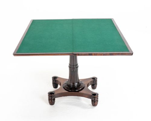 REGENCY ROSEWOOD CARDGAMES OR CONSOLE TABLE GEORGIAN WILLIAM IV - ADDITIONAL PHOTO 13
