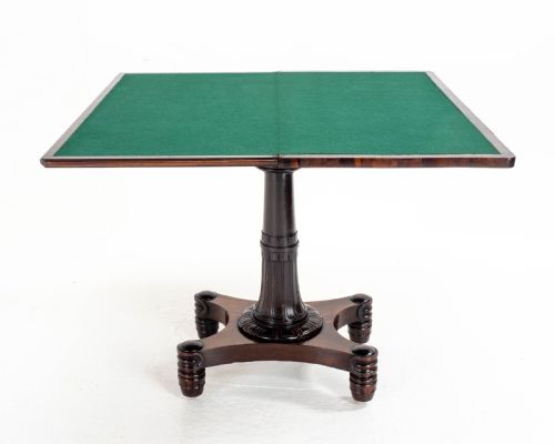 REGENCY ROSEWOOD CARDGAMES OR CONSOLE TABLE GEORGIAN WILLIAM IV - ADDITIONAL PHOTO 14